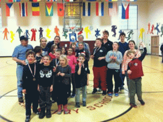 Group Photo of kids with Medals